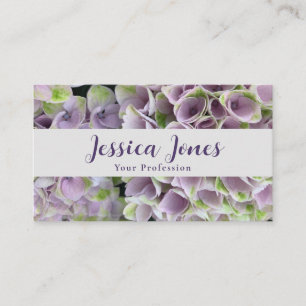 Carte De Visite Mariage célébré Simple Mauve Floral