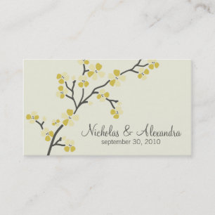 Carte de visite Mariage cerisier en fleurs (agrume