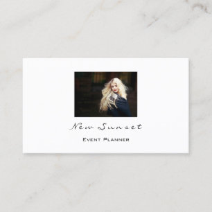 Carte De Visite Mariage de l'organisateur d'événements photo Whi