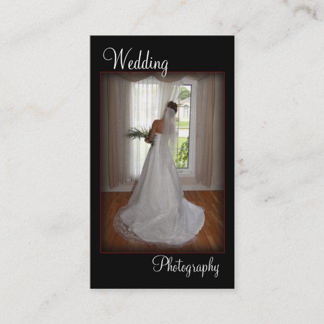 Carte de visite Mariage de portrait photographique (Devant)