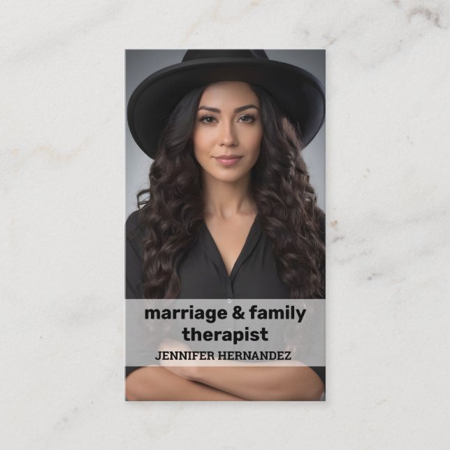 Carte De Visite Mariage Et Thérapeute De Famille Personnalisé QR (Devant)