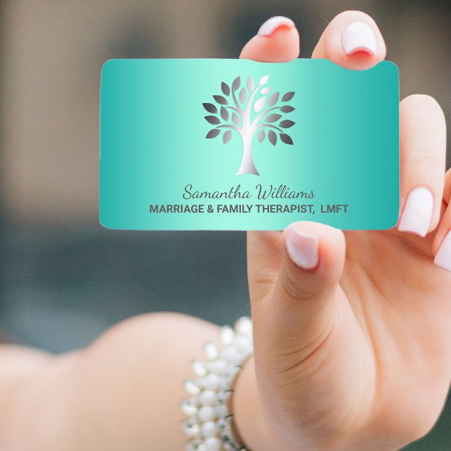Carte De Visite Mariage Et Thérapeute Familiale (Marriage And Family Therapist Business Cards)