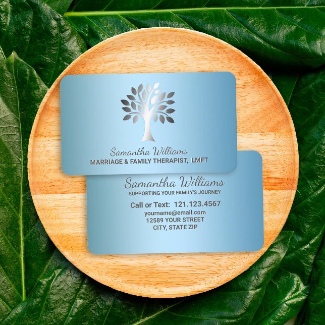 Carte De Visite Mariage Et Thérapeute Familiale (Marriage And Family Therapist Business Cards)
