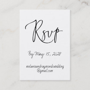 Carte De Visite Mariage manuscrit en ligne RSVP et détails en lign