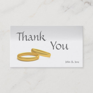 Carte de visite mariage Merci