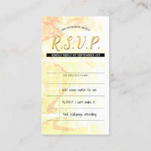 Carte De Visite mariage pirate inserts rsvp