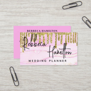 Carte De Visite Mariage Planificateur d'événements Rose de Parties