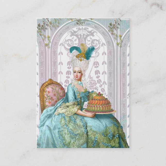 Carte De Visite Marie Antoinette à Aqua (Devant)