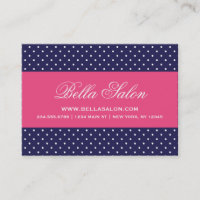 Marine bleu et rose chaud mignon Pois moderne