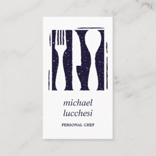 Carte De Visite Marine Cutlery   Restaurant de boulangerie de cuis