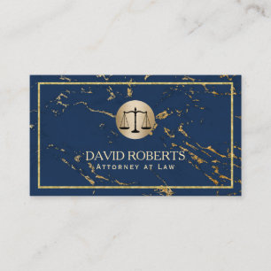 Carte De Visite Marine d'avocat de mandataire et marbre modernes