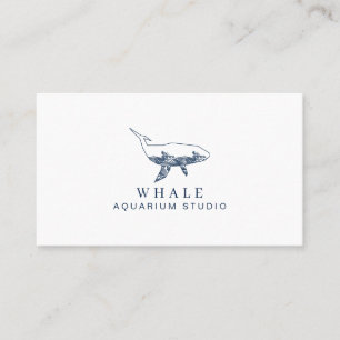 Carte De Visite Marine Surf Aquarium Whale