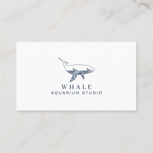 Carte De Visite Marine Surf Aquarium Whale (Devant)