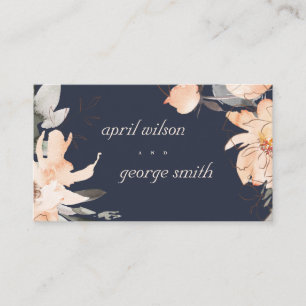 CARTE DE VISITE MARINE TERRACOTTA BROWN BOHO MARIAGE FLORAL SITE W