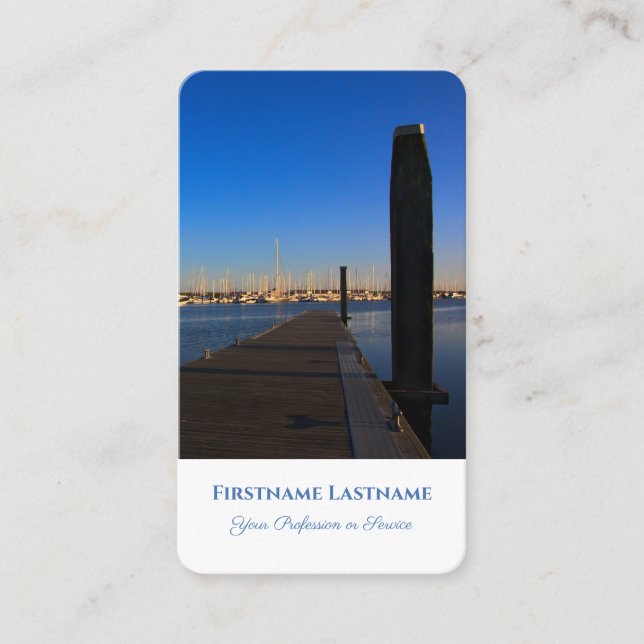 Carte De Visite Maritime marina yacht quai agent de voyage tourism (Devant)
