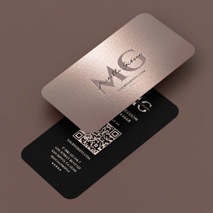 Carte De Visite Marketing Professionnel Faux Cuivre Bronze Rosegol