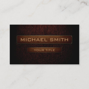 Carte De Visite Maroquinerie brune foncée brune brune