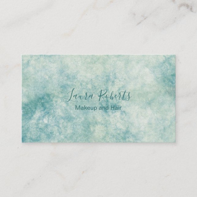 Carte De Visite Marque d'aquarelle Turquoise élégante (Devant)
