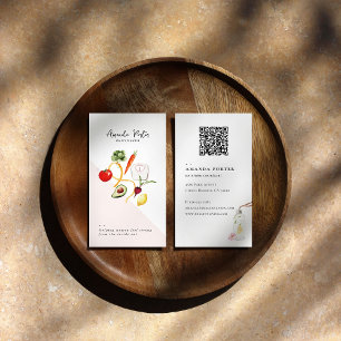Carte De Visite Marque de bien-être Code QR de nutritionniste