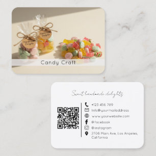 Carte De Visite Marque de friandises avec code QR pour bonbons
