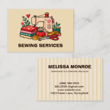 Marque de retouche de tailleur de couturière rétro