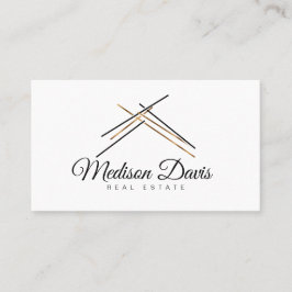 Carte De Visite Marque du fabricant avec toit en or
