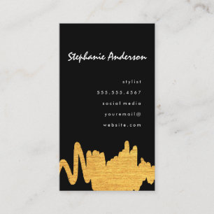 Carte De Visite Marque Luxe Faux Gold Texture
