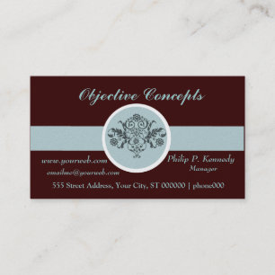 Carte De Visite Marque professionnelle Fancy Damask Regalia Classi