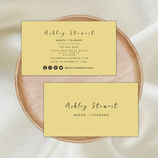 Carte De Visite Marque professionnelle minimaliste Super (Créateur téléchargé)