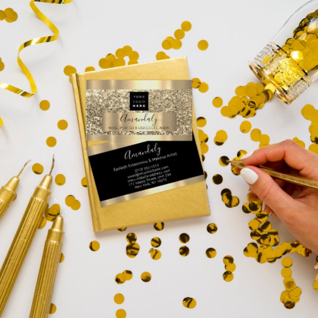 Carte De Visite Marqueur professionnel Lash Logo personnalisé Or (Créateur téléchargé)