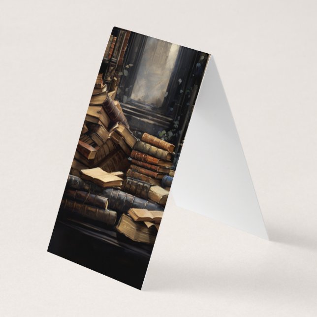 Carte De Visite Marqueurs de livres Signet pliants déplaisant Libr (Dos)