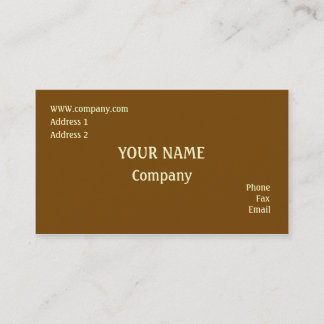 Carte De Visite Marron
