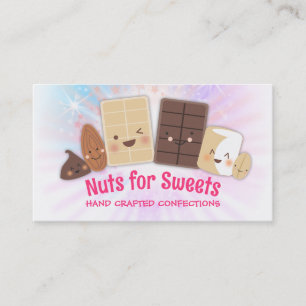 Carte De Visite Marshmallow noix chocolat confiserie pâtisserie