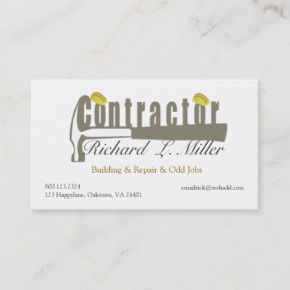 Carte De Visite Marteau de construction M.Fix-it Masculine