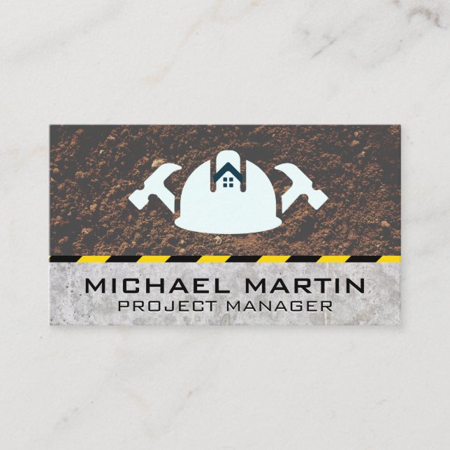 Carte De Visite Marteaux Casquettes durs | Hook Pulley | Construct (Devant)