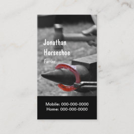 Carte De Visite Martèlement d'une chaussure chaude dans la forme