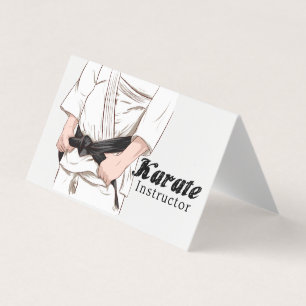 Carte De Visite Martial Arts Sensei Black Belt