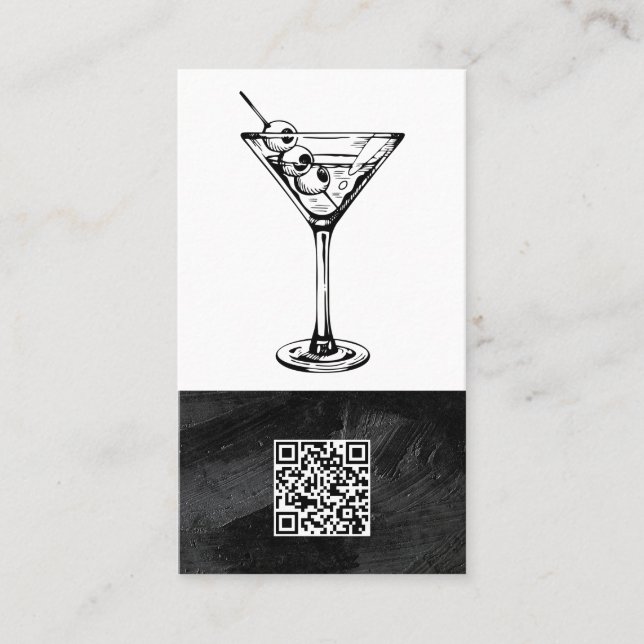 Carte De Visite Martini aux olives | Cocktail (Devant)