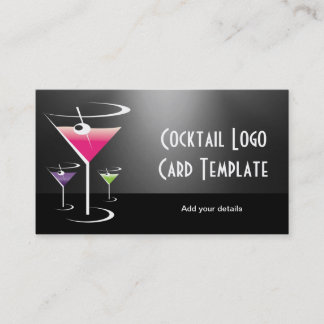 Carte De Visite Martini Bartender Classy Cocktails