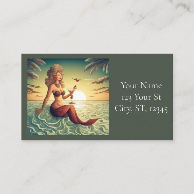 Carte De Visite Martini Classy Mermaid Thunder_Cove (Devant)