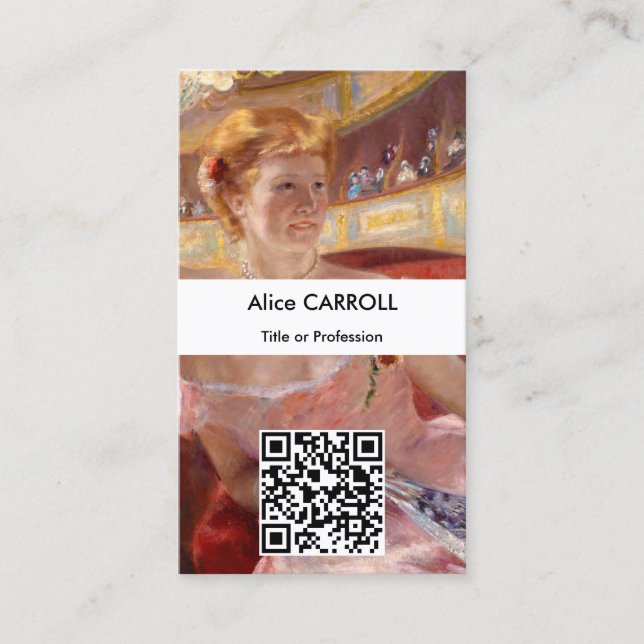 Carte De Visite Mary Cassatt - Loge de collier de perles pour femm (Devant)