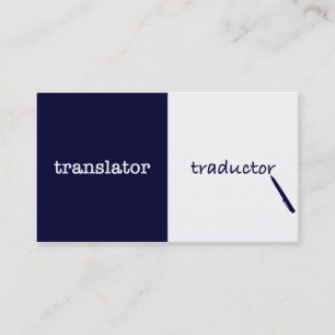 Carte De Visite Masculin anglais-espagnol de traducteur