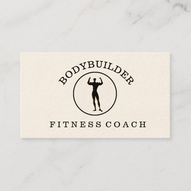 Carte De Visite Masculine Bodybuilder Fitness Sports sportifs (Devant)