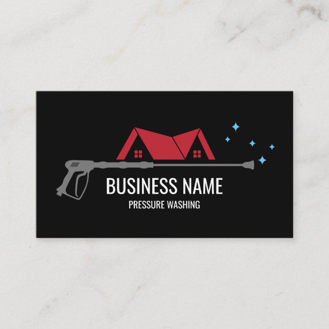 Carte De Visite Masculine de puissance de lavage de pression profe (Devant)