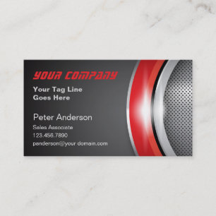 Carte De Visite Masculine professionnelle Chrome Metal