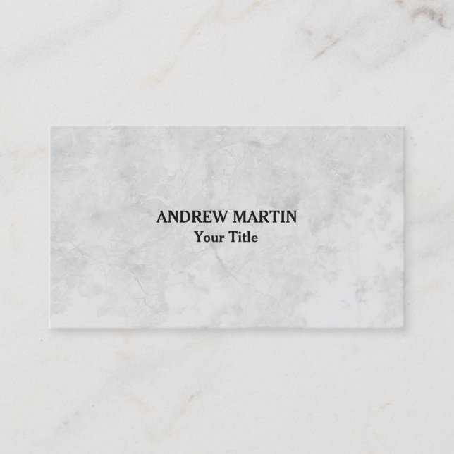 Carte De Visite Masculine simple d'origine minimaliste gris (Devant)