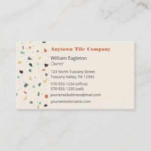 Carte De Visite Mason De Tuiles Terrazzo, Couches De Tuiles