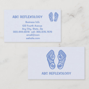 Carte De Visite MASSAGE Alternative Holistic REFLEXOLOGY Business