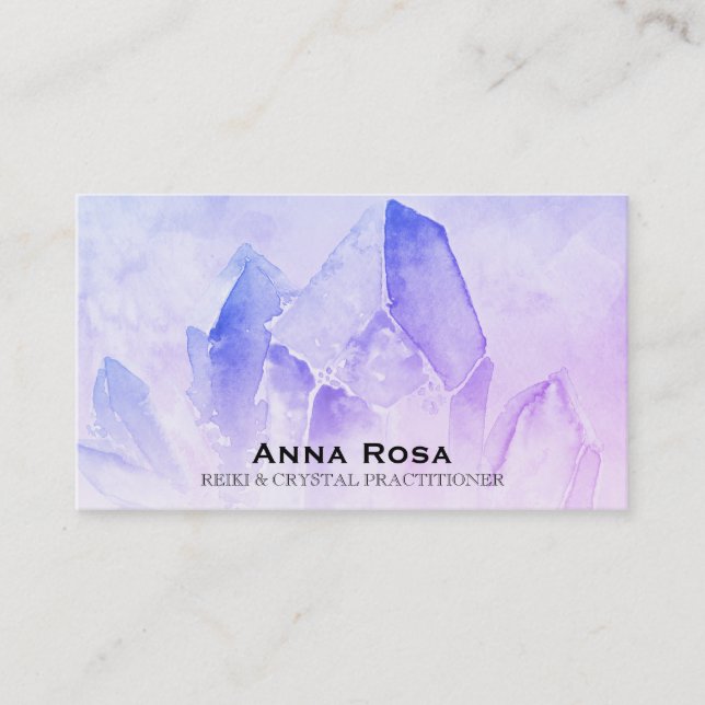 Carte De Visite ~ Massage de guérisseur Reiki Amethyst Crystal Yog (Devant)