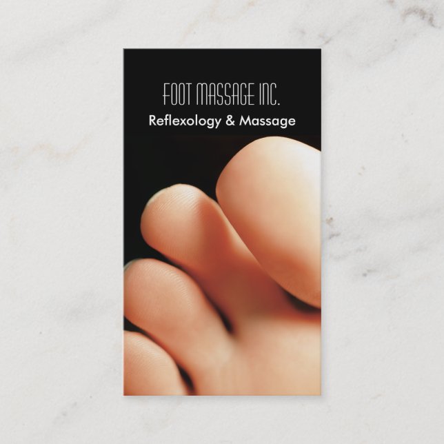 Carte De Visite massage de réflexothérapie et de pied (Devant)